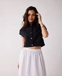 Reistor Women's Oversized Crop Shirt