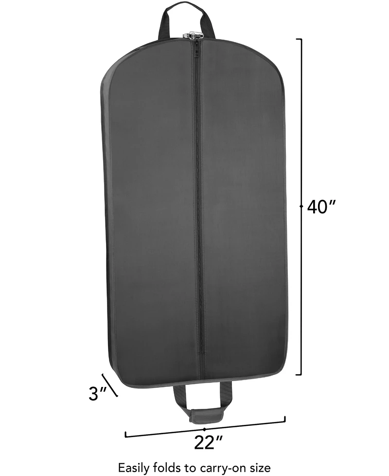 WallyBags 40" Deluxe Groom Embroidered Tux and Suit Travel Garment Bag