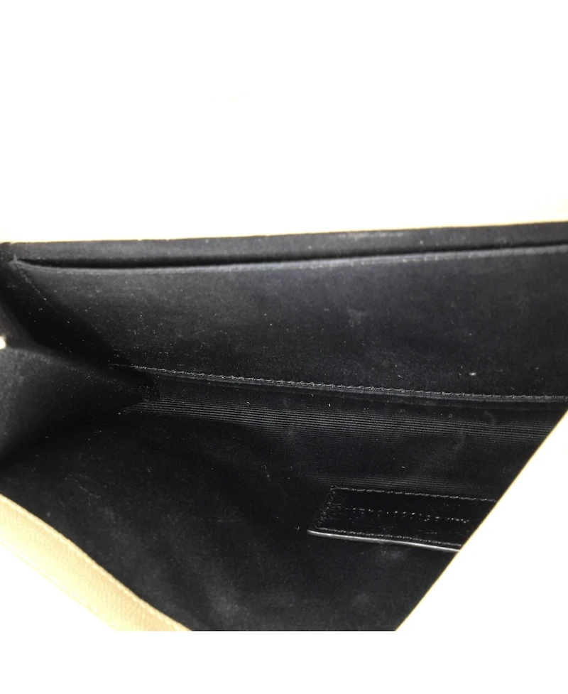 Pre-Owned Saint Laurent Classic Monogram Envelope Wristlet Clutch Mixed Matelasse Leather