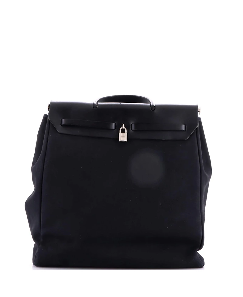 Pre-Owned HERMES Gm Herbag Toile and Leather