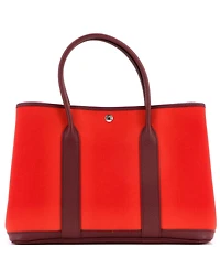 Pre-Owned HERMES 36 Garden Party Tote Toile and Leather