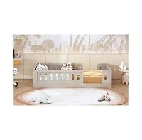 flynama Wood Platform Bed Guardrail