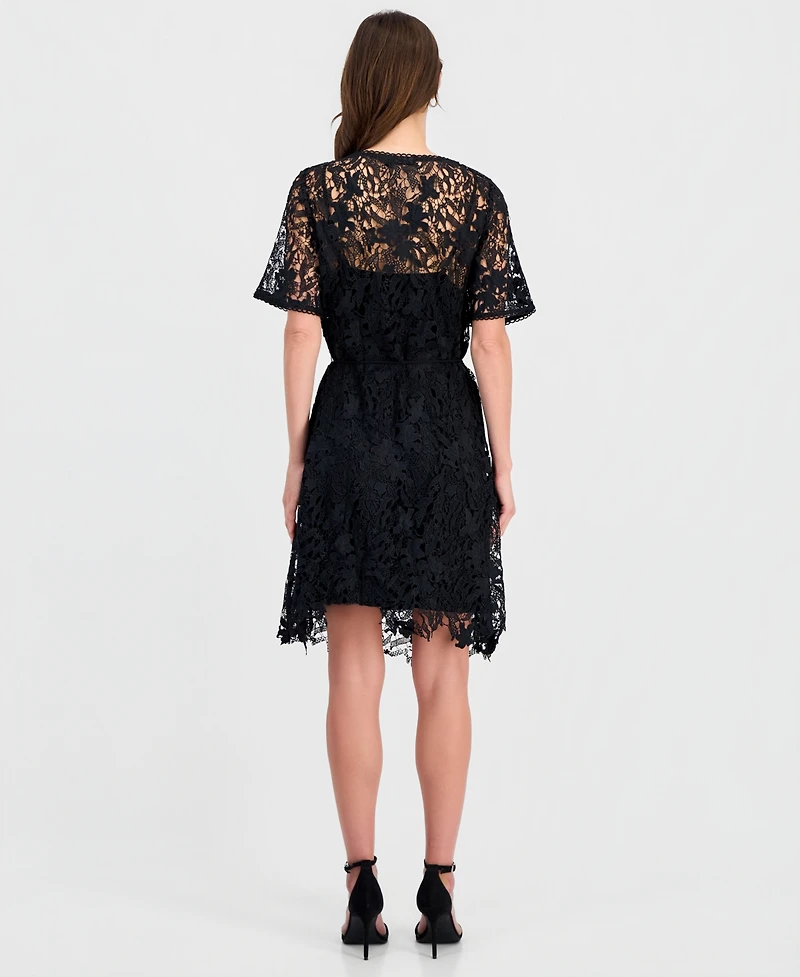 I.n.c. International Concepts Women's Short-Sleeve Lace Dress, Macy's Exclusive