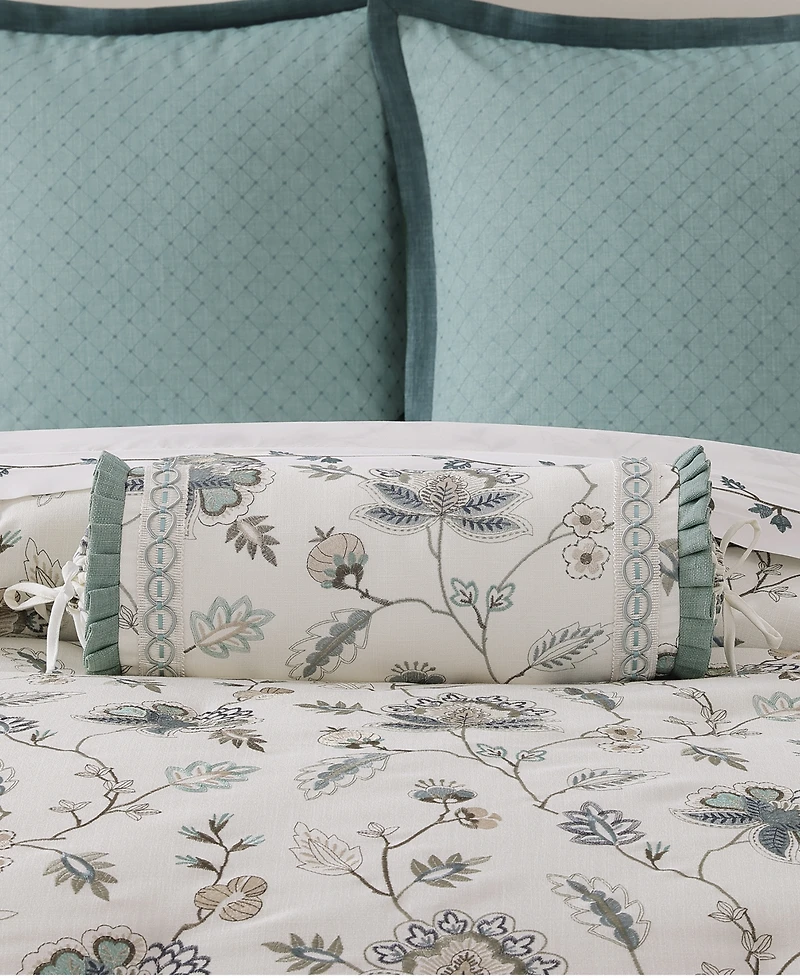 J Queen New York Blossom View Neckroll Decorative Pillow, 7" x 17"