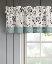 J Queen New York Blossom View Window Straight Valance, 21.25" x 88"