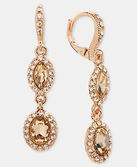 Givenchy Gold-Tone Stone Double Drop Earrings