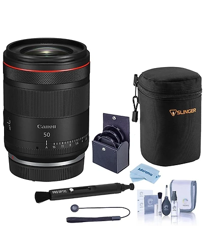 Canon Rf 50mm f/1.4 L Vcm Lens, Bundle with 67mm Filter Kit, Soft Lens Case, Cleaning Kit and Microfiber Cleaning Cloth