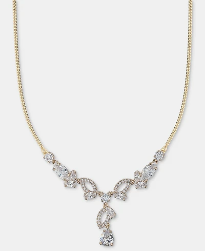 Givenchy Cubic Zirconia Lariat Necklace, 16" + 3" extender