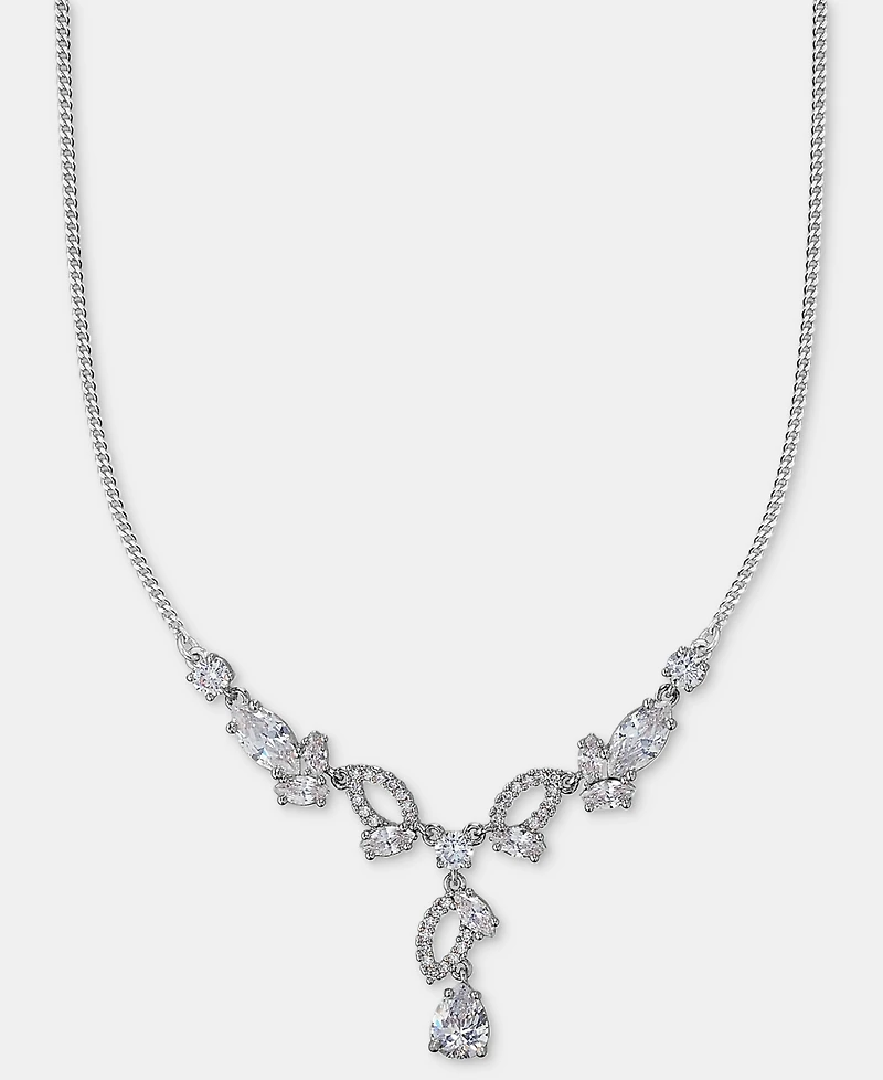 Givenchy Cubic Zirconia Lariat Necklace, 16" + 3" extender