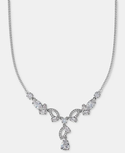 Givenchy Cubic Zirconia Lariat Necklace, 16" + 3" extender