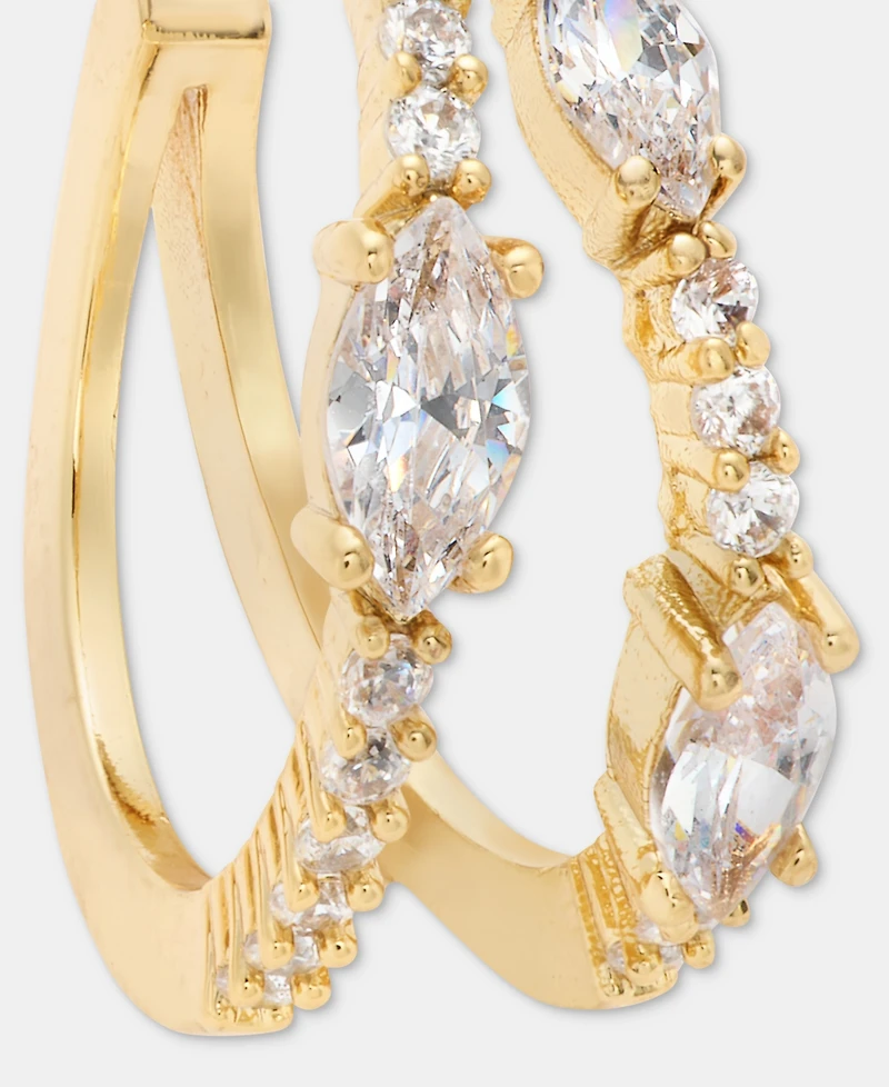 Givenchy Cubic Zirconia Split Hoop Earrings