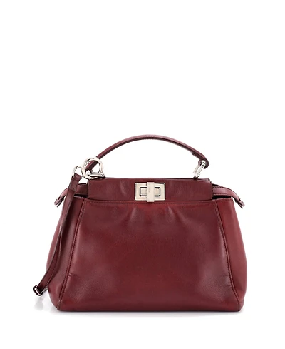 Pre-Owned Fendi Mini Peekaboo Bag Leather