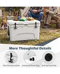 Sugift 45 Quart Portable Hard Cooler with Long Lasting Insulation