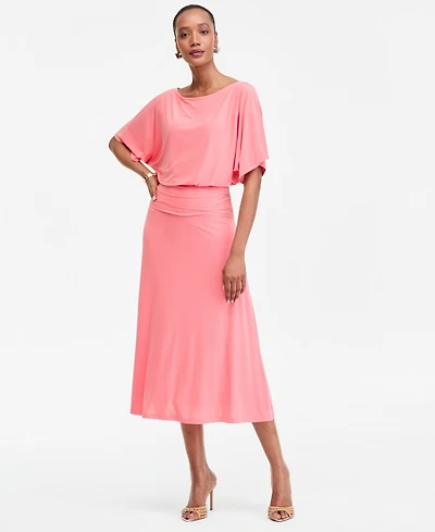 I.n.c. International Concepts Women's Elbow-Sleeve Knit Midi Dress, Macy's Exclusive