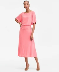 I.n.c. International Concepts Women's Elbow-Sleeve Knit Midi Dress, Macy's Exclusive