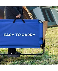 Outsunny 2 Person Camping Couch, Double Folding Chair w/ Cupholders