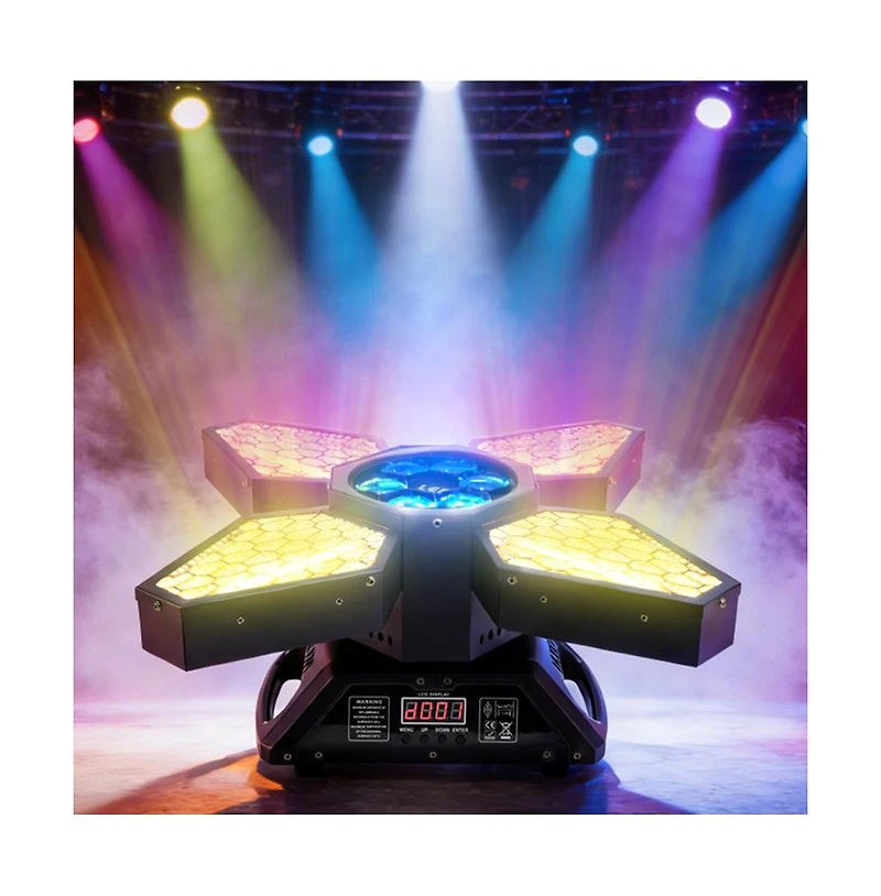 Artudatech 4 Arms Bee Eye Zoom Stage Light, 250W Rgbw Beam with DMX512