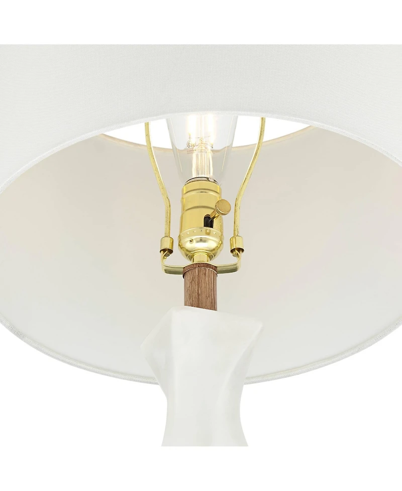 360 Lighting Ryan High Frosted Glass Modern Coastal Table Lamp Set of 2