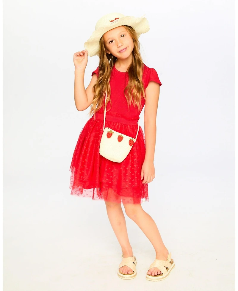 Deux par Deux Little and Big Girl Bi-Material Dress