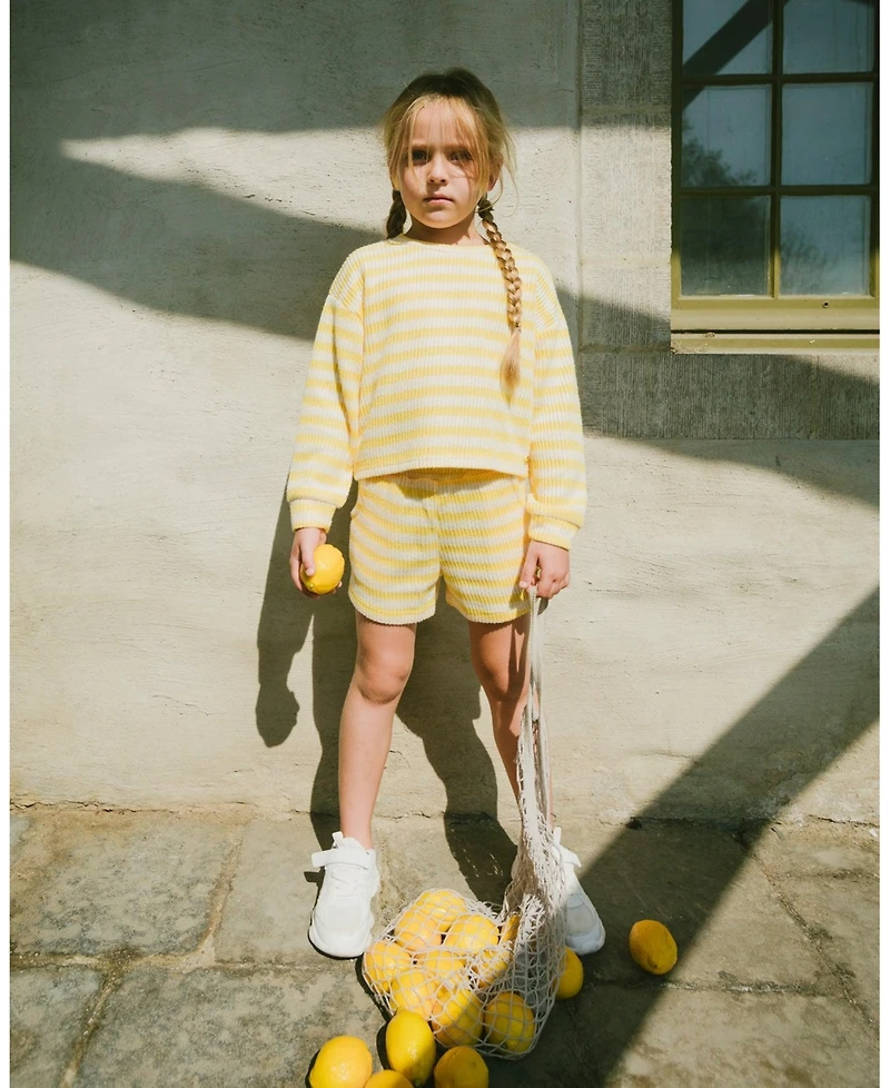 Deux par Deux Big Girl's Striped Shorts