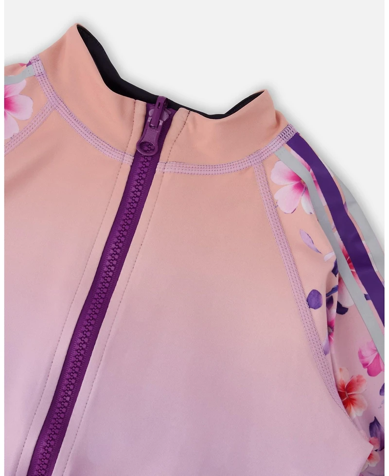 Deux par Little | Big Girl Polyester Full Zip Reversible Athletic Cardigan