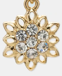 Marchesa Crystal Flower Drop Earrings