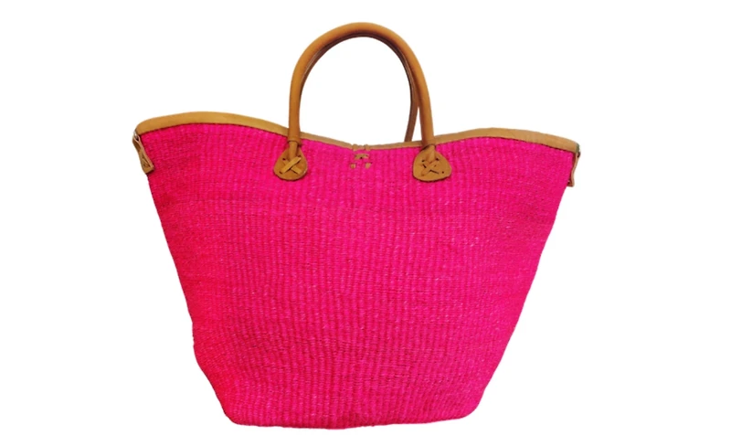 Sawa Sawa Harvest Glow Handmade Sisal Straw Medium Tote Purse