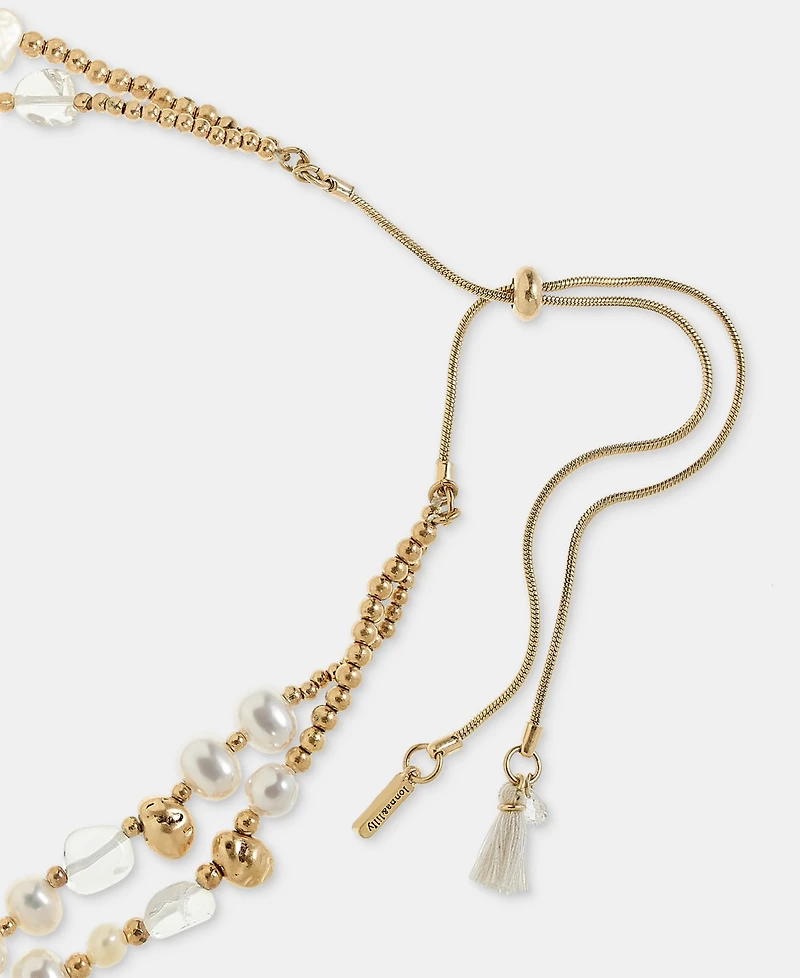 lonna & lilly Beaded 28" Adjustable Layered Necklace