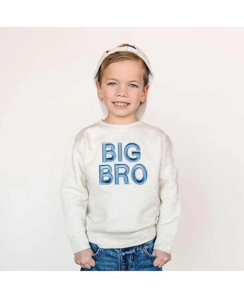 Sweet Wink Little Boys Big Bro Embroidered Patch Sweatshirt