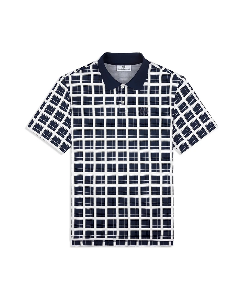 Sergio Tacchini Men's Damarindo Check Polo Shirts