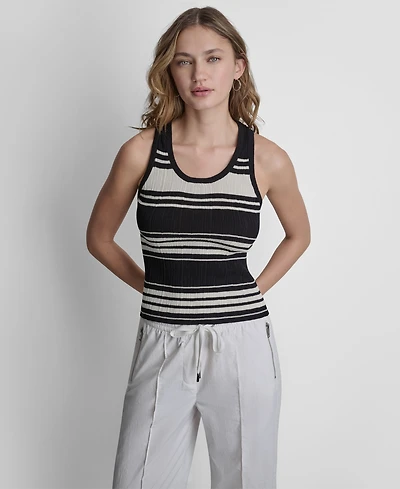 Dkny Women's Striped Sweater Tank Top