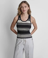 Dkny Women's Striped Sweater Tank Top