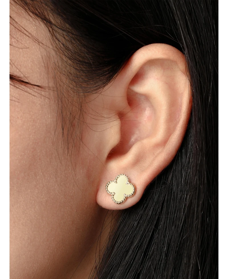 Devata Clover Earrings Approx. 2.7 Grams 14K Gold