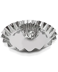 Classic Touch Stainless Steel Chip and Dip Bowl, 14.25"