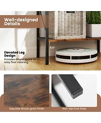 Sugift Five Tier Bookshelf with Open Shelves and Metal Frame