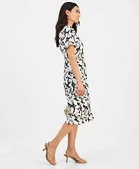 I.n.c. International Concepts Petite Linen Buckle-Back Shirtdress, Macy's Exclusive