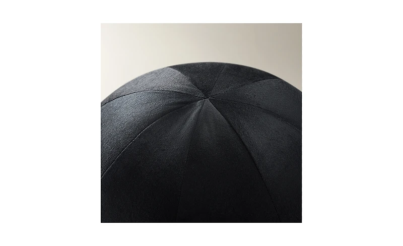 Veda Velvet Ball Pillow 12" - Black