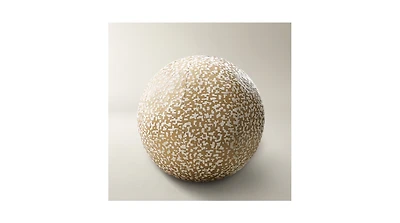Nouvel Ball Pillow 12" - Ivory/Gold