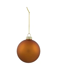Northlight 6-Piece Shiny and Matte Copper Glass Ball Christmas Ornament Set 3.25" 80mm