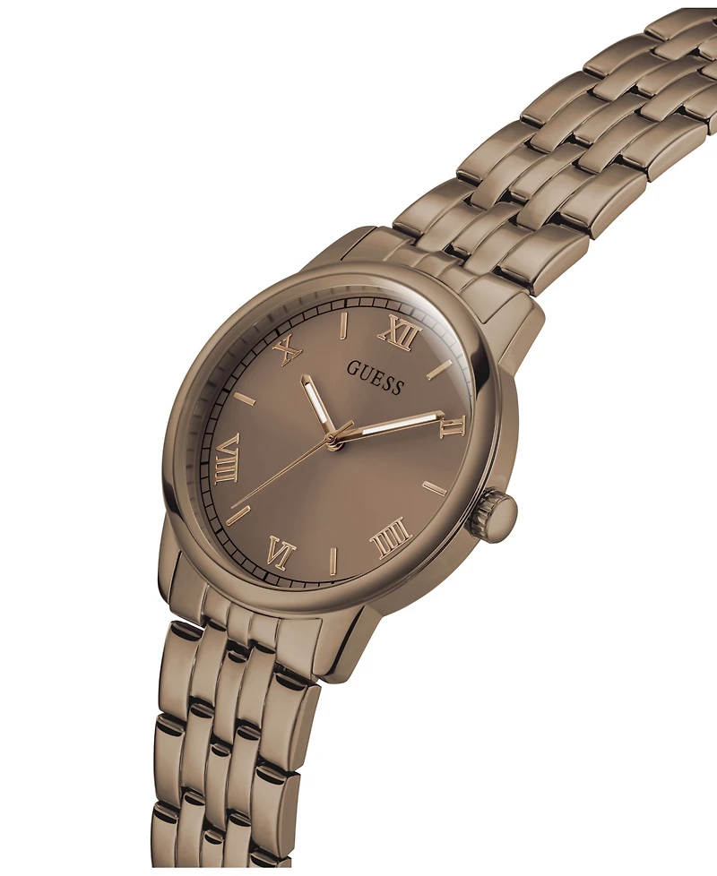 Guess Men's Coffee-Tone Stainless Steel Watch, 40mm