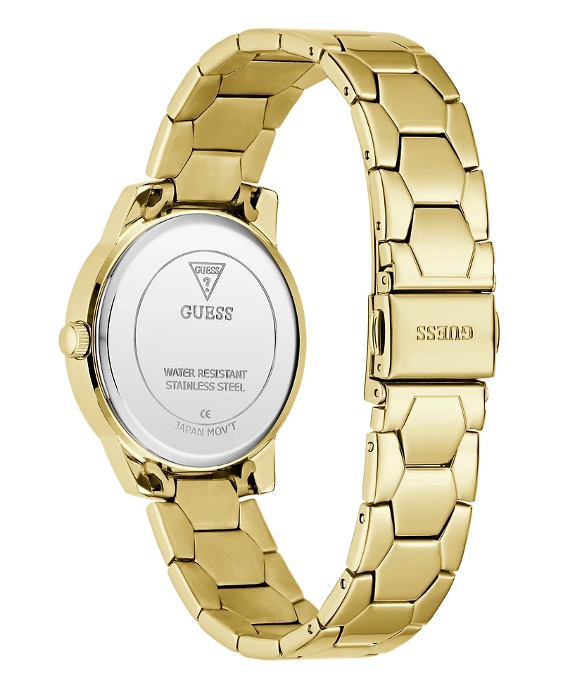 Guess Women's Gold-Tone Stainless Steel Watch, 34mm