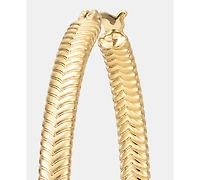 Lauren Ralph Lauren Textured Oval Hoop Earrings