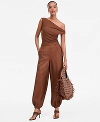 I.n.c. International Concepts Women's Linen-Blend Pull-On Bubble Pants, Macy's Exclusive
