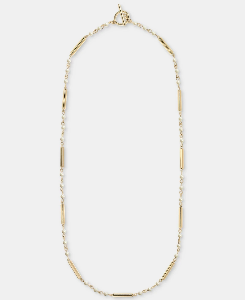 Lauren Ralph Lauren Imitation Pearl & Bar 20" Strand Necklace