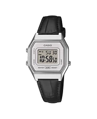 Casio Women's Japanese Quartz Vintage Black Leather Watch 28.6mm