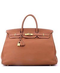Pre-Owned HERMES Birkin 40 Handbag Brown Togo with Gold Hardware