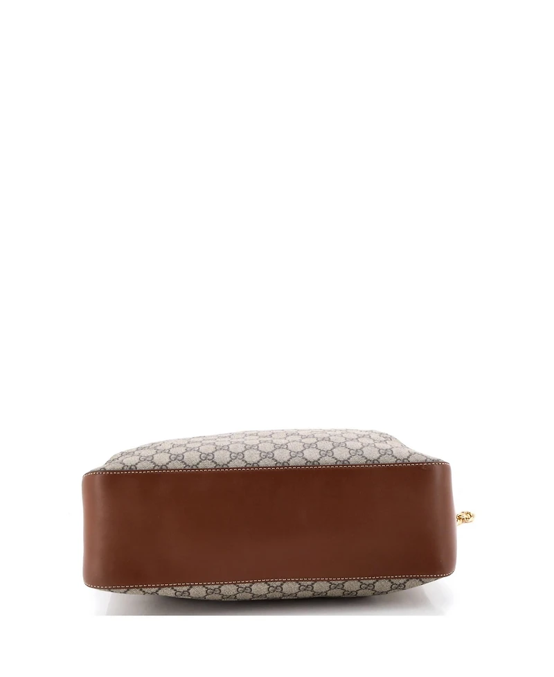 Pre-Owned Gucci Large Chain Hobo Gg Coated Canvas