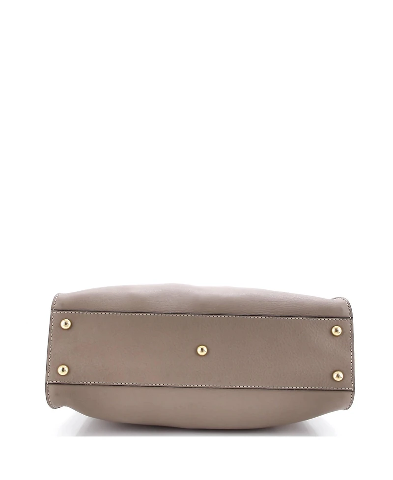 Pre-Owned Fendi Regular Peekaboo Bag Leather with Plexiglass Detail