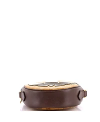 Pre-Owned Gucci Small x adidas Ophidia Round Crossbody Bag Gg Coated Canvas