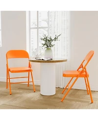 gaomon 6-Pack Folding Chairs, Metal Frame, Holds up to 350 lbs, Foldable for Indoor and Outdoor Use